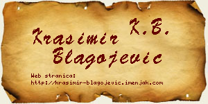 Krasimir Blagojević vizit kartica